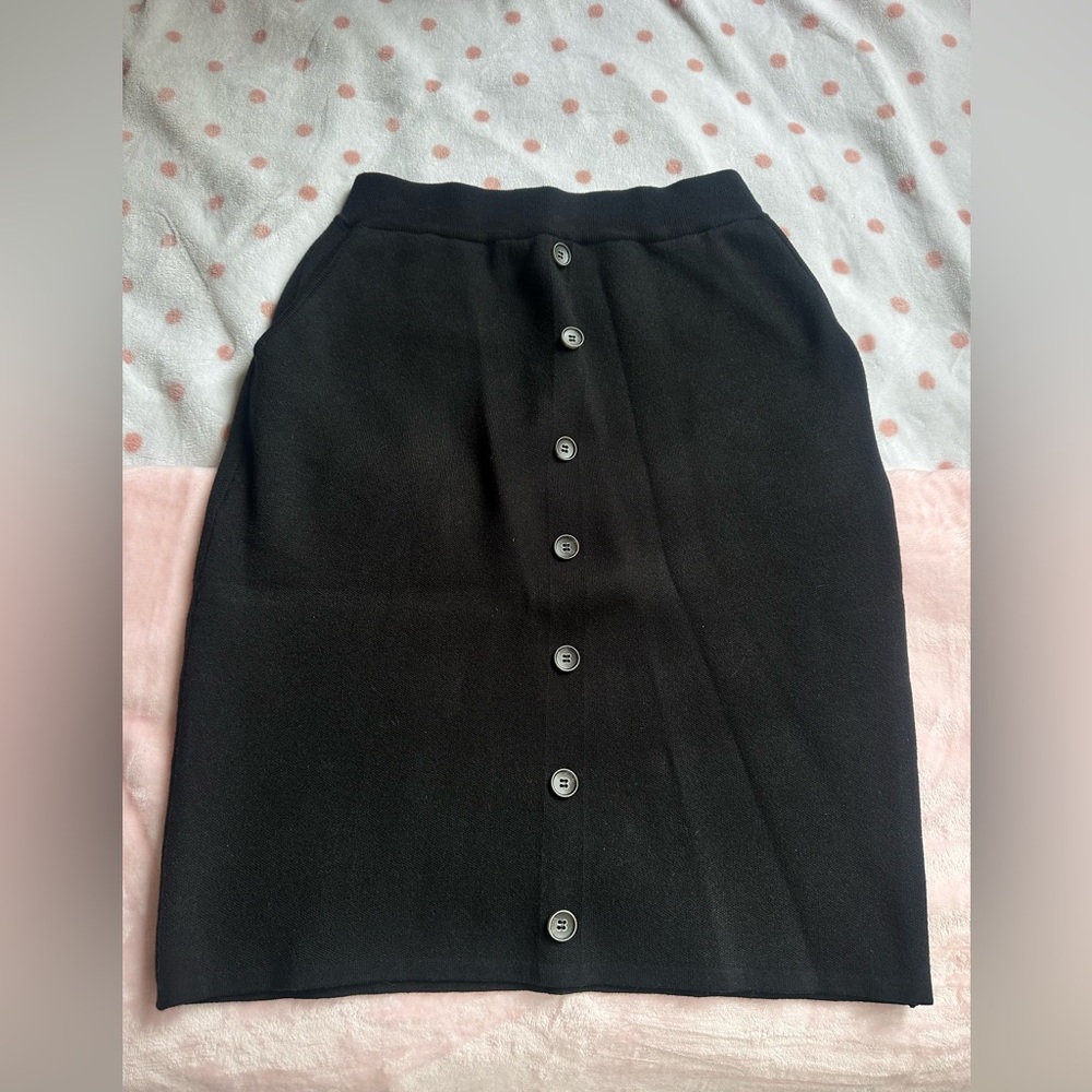 ZYIA Elegant Black Button-Down Skirt Size XXXL